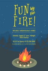 Bonfire bug - Printable Party Invitation